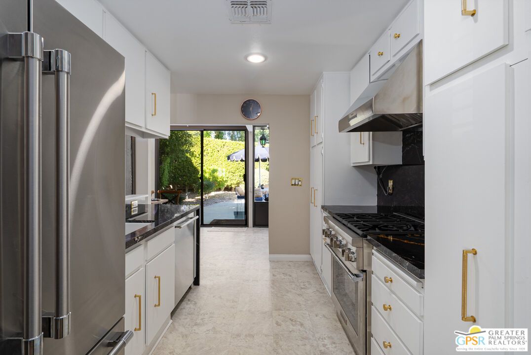 Interior, Kitchen, Marble, Recessed Lighting, Stainless Steel Appliances
