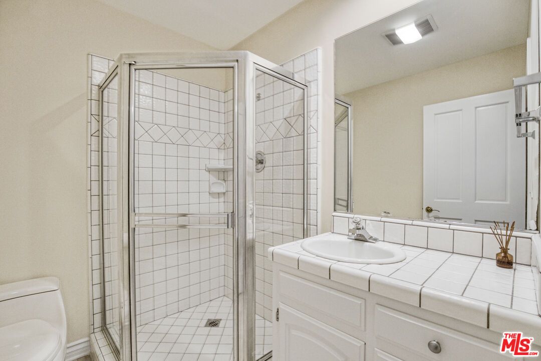 Bathroom, Glass Shower, Interior, Tile Countertops