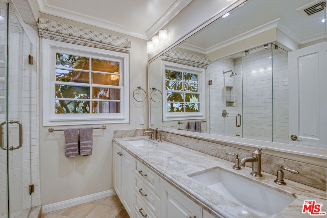 Bathroom, Dual Sink Vanities, Glass Shower, Interior