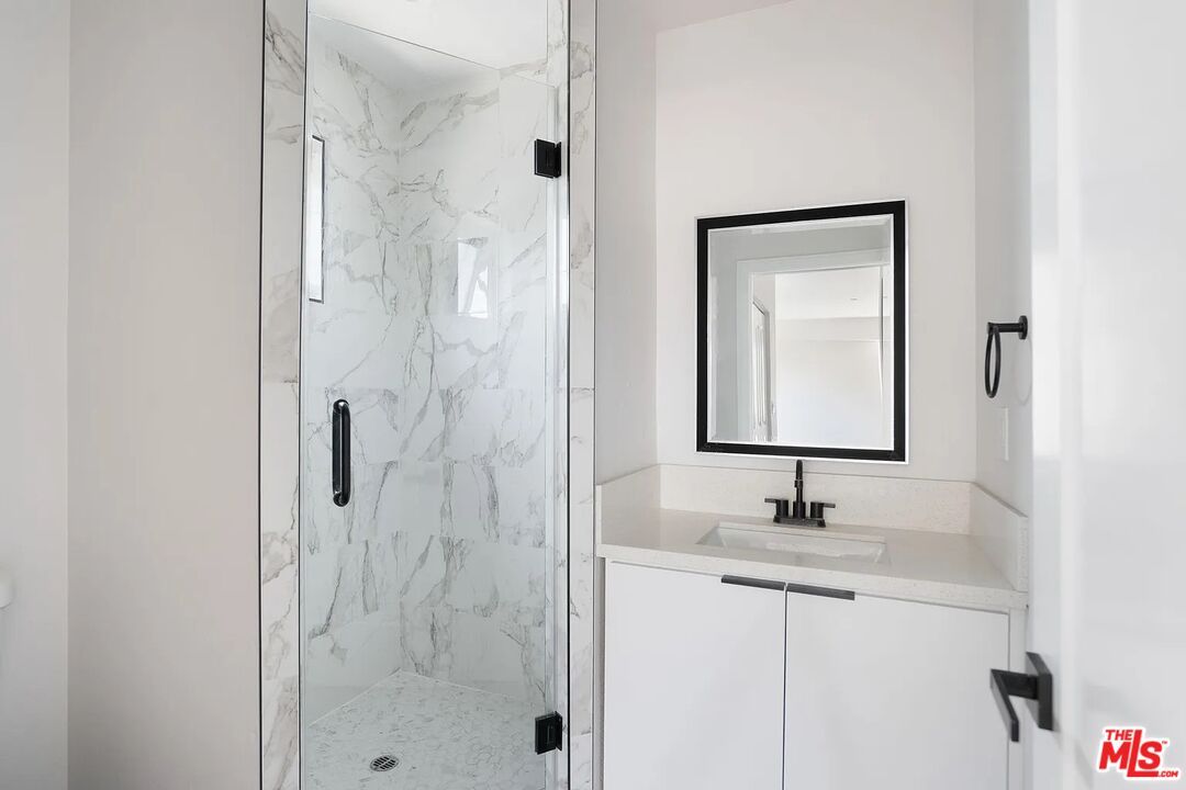 Bathroom, Glass Shower, Interior, Marble Walls