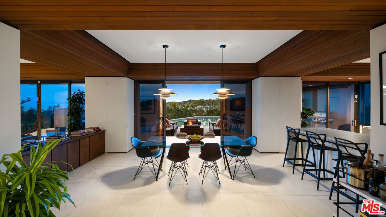 Dining room, Interior, Pendant Lights, Wooden Ceilings