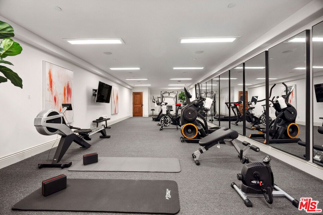 Fitness Equipment, Gym, Interior, Recessed Lighting