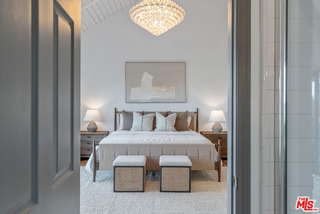 Bedroom, Chandelier, Interior