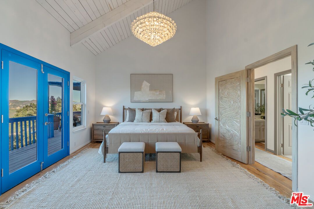 Bedroom, Chandelier, Interior