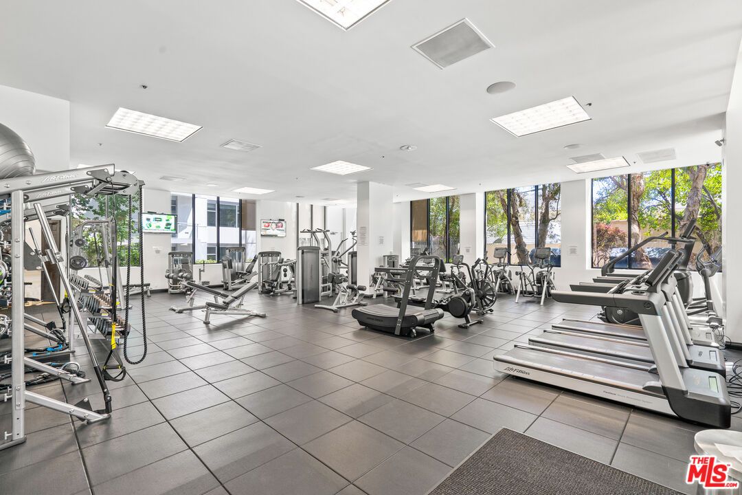 Fitness Equipment, Gym, Interior, Recessed Lighting