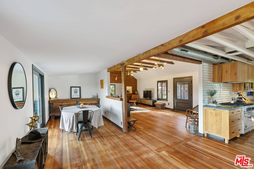 Dining room, Interior, Kitchen, Wooden Beams, Wood Texture Flooring