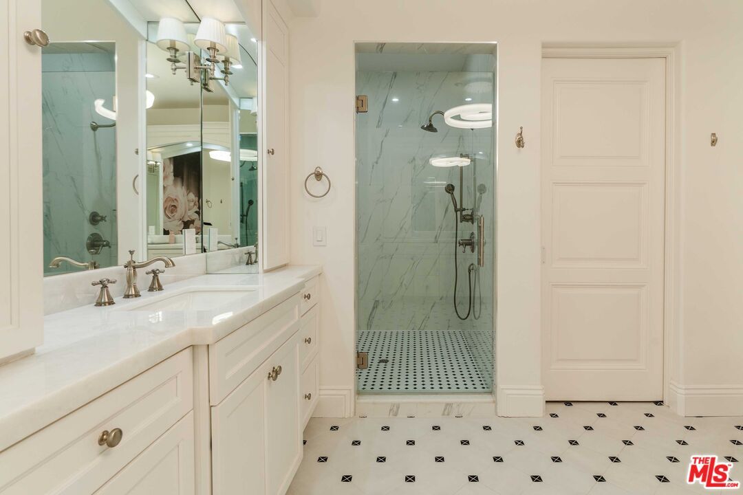 Bathroom, Glass Shower, Interior, Marble Walls