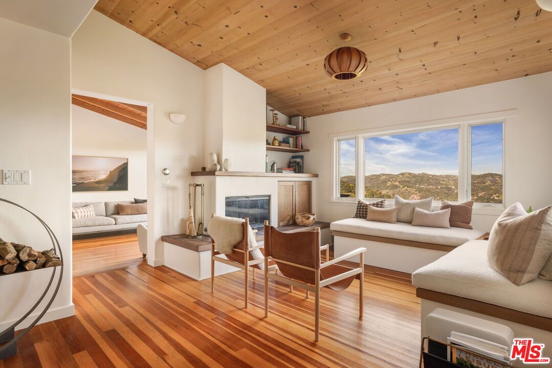 Fireplace, Interior, Living room, Wooden Ceilings, Wood Texture Flooring