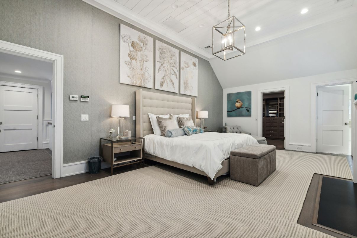 Bedroom, Interior, Pendant Lights, Recessed Lighting