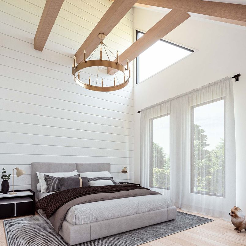 Bedroom, Interior, Wood Texture Flooring