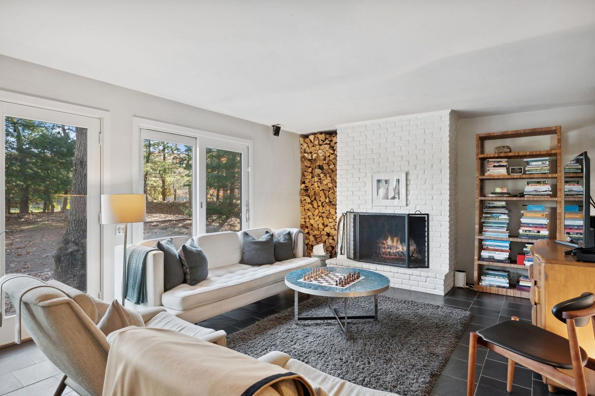 Fireplace, Interior, Living room, Stone Walls