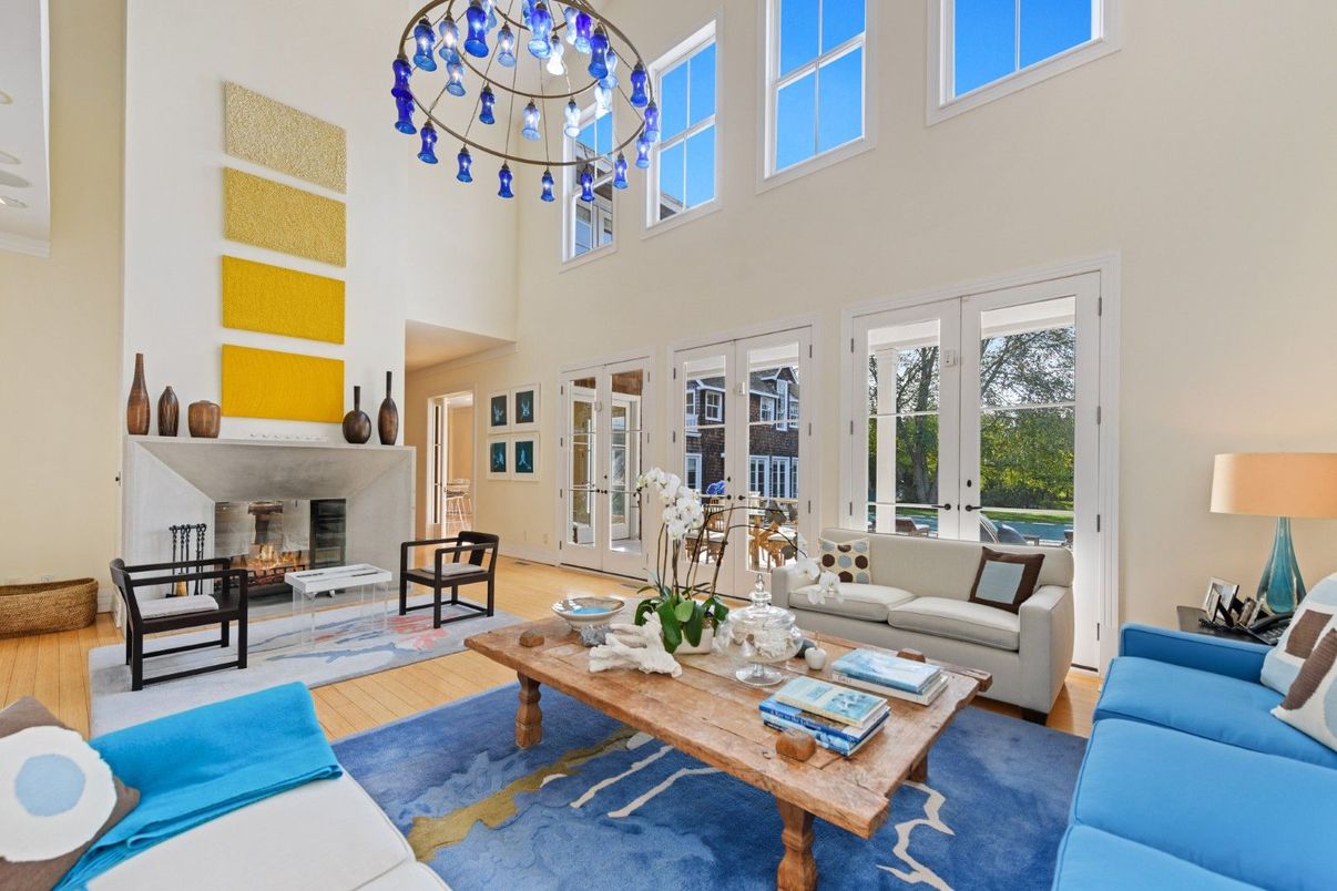 Chandelier, Fireplace, Interior, Living room, Wood Texture Flooring