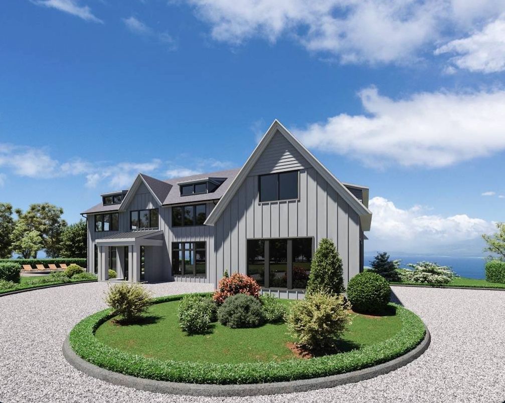 Exterior, Facade, Water, Farmhouse