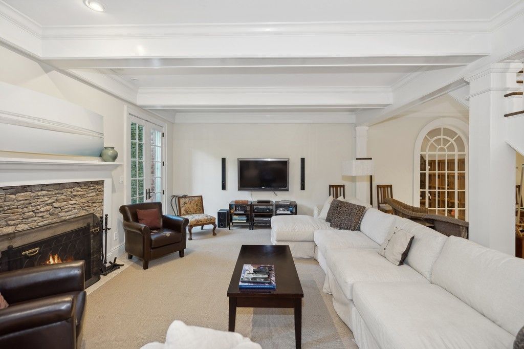 Fireplace, Interior, Living room, Recessed Lighting