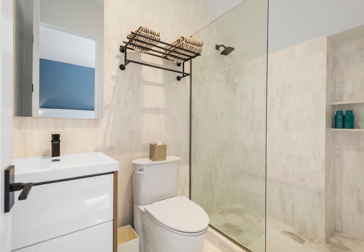 Bathroom, Glass Shower, Interior