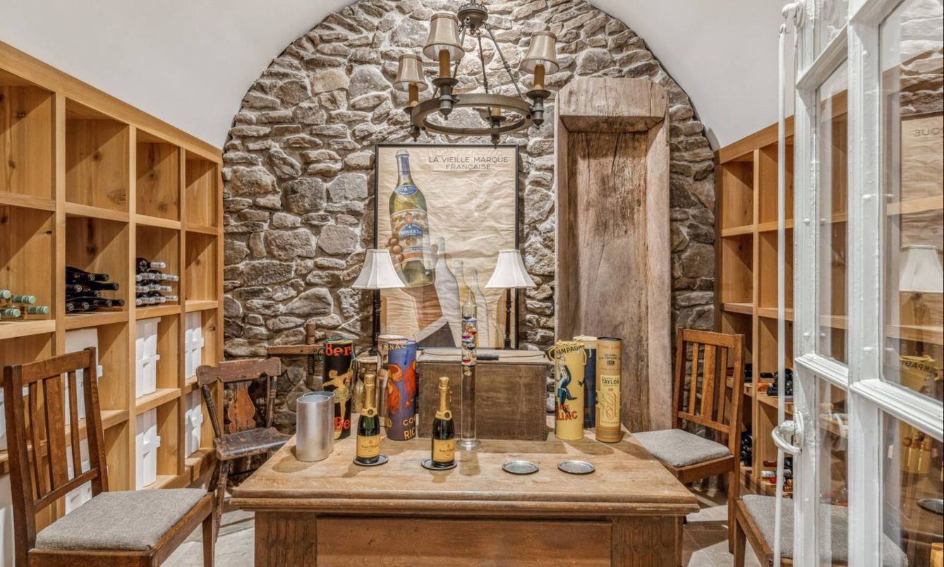 Interior, Stone Walls, Wine Storage
