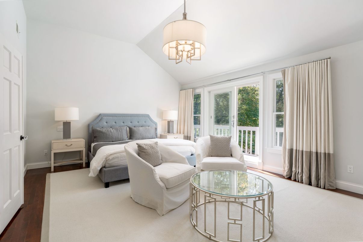 Bedroom, Chandelier, Interior, Wood Texture Flooring