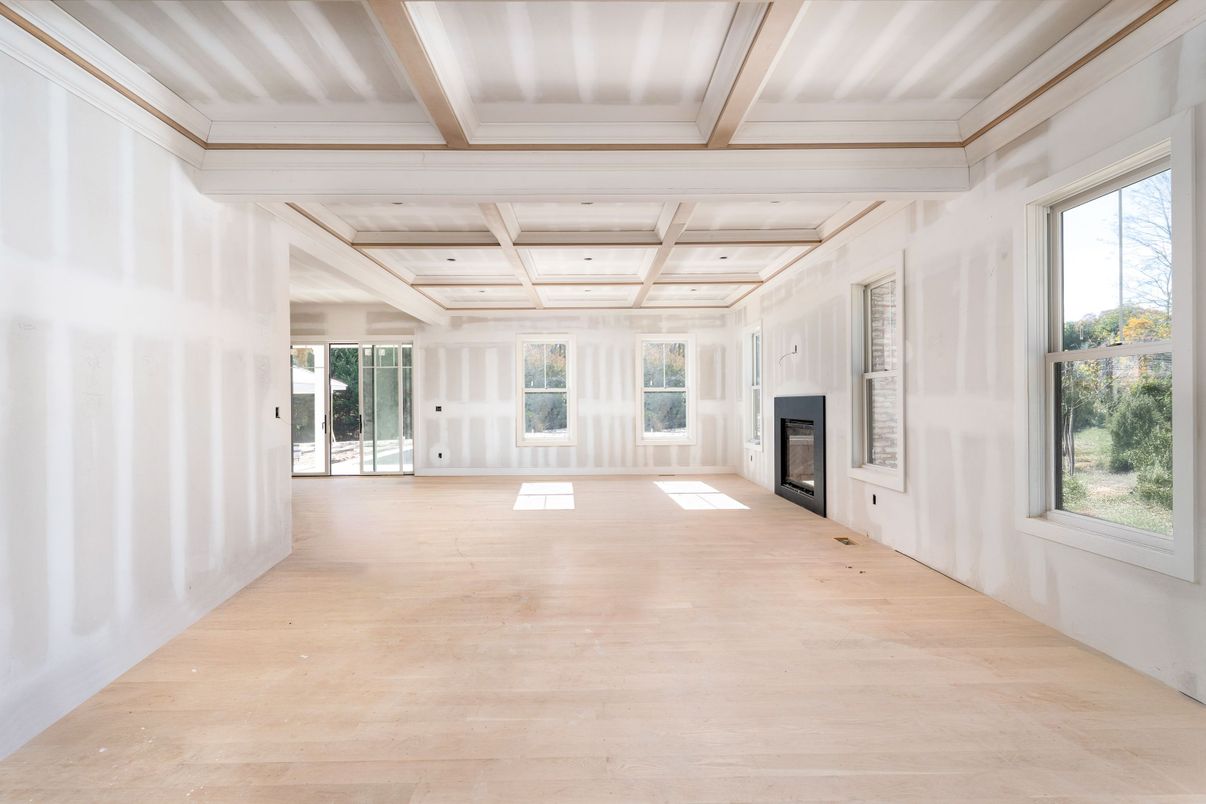 Empty room, Fireplace, Interior, Wood Texture Flooring