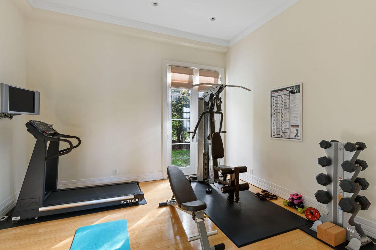 Fitness Equipment, Interior, Wood Texture Flooring