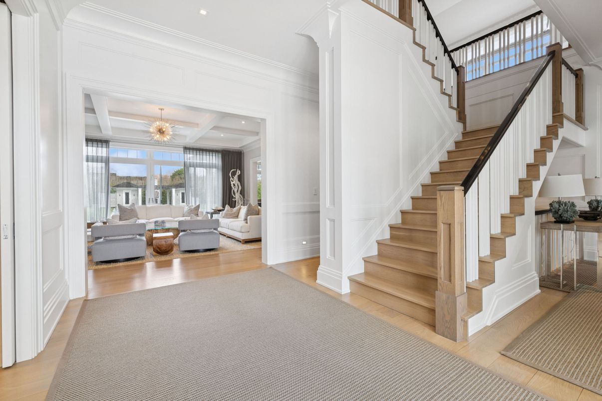Chandelier, Interior, Living room, Recessed Lighting, Wood Texture Flooring