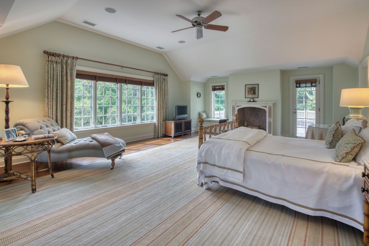 Bedroom, Fireplace, Interior