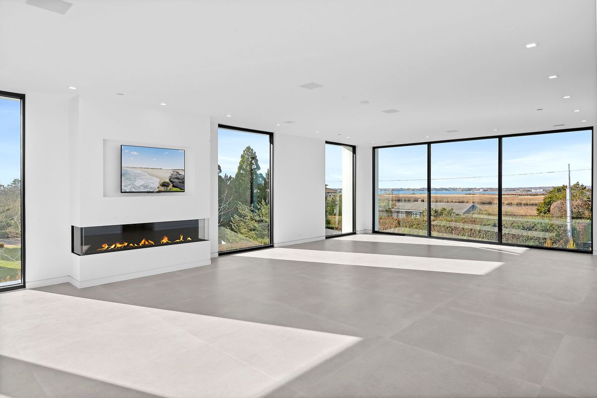 Empty room, Fireplace, Interior, Recessed Lighting