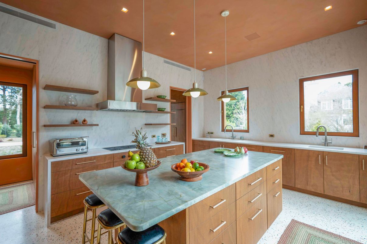 Interior, Kitchen, Pendant Lights, Recessed Lighting, Stainless Steel Appliances