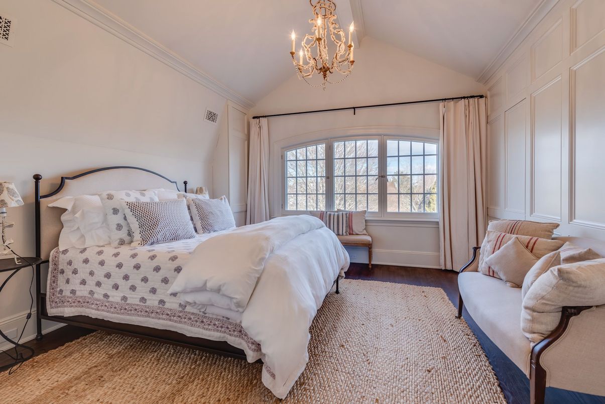 Bedroom, Chandelier, Interior