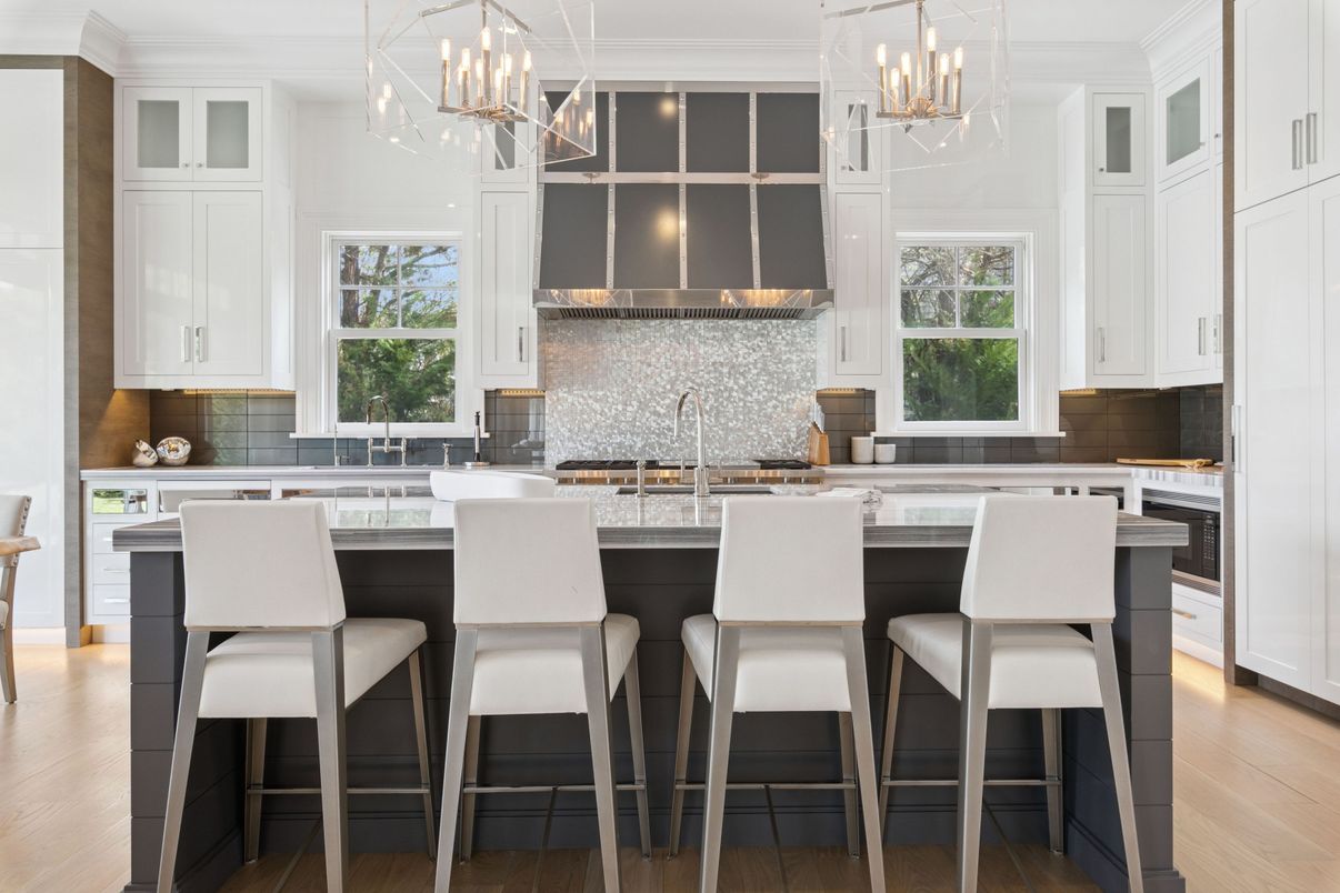 Interior, Kitchen, Pendant Lights, Wood Texture Flooring