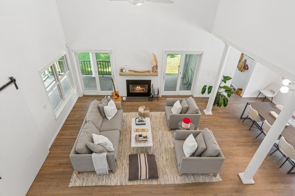 Fireplace, Interior, Living room, Wood Texture Flooring