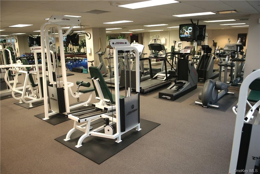 Fitness Equipment, Gym, Interior, Recessed Lighting