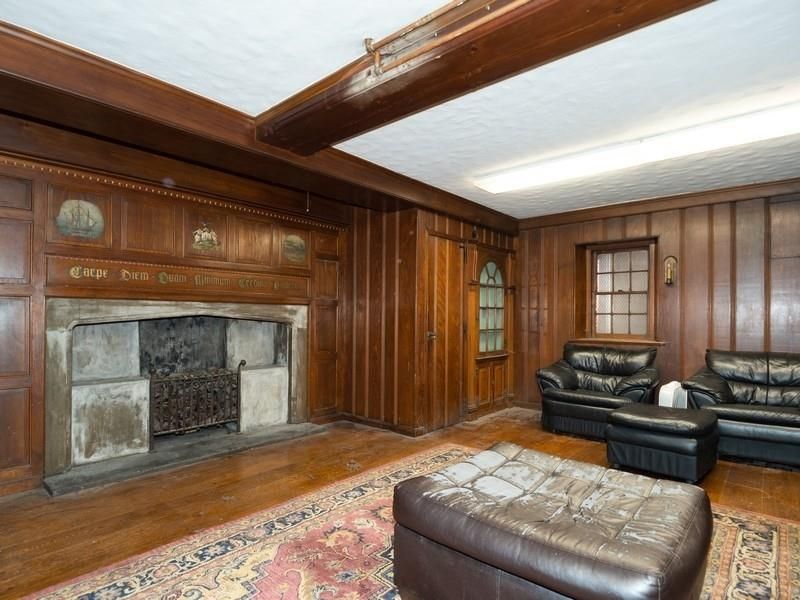 Fireplace, Interior, Living room, Wood Texture Flooring, Wooden Walls