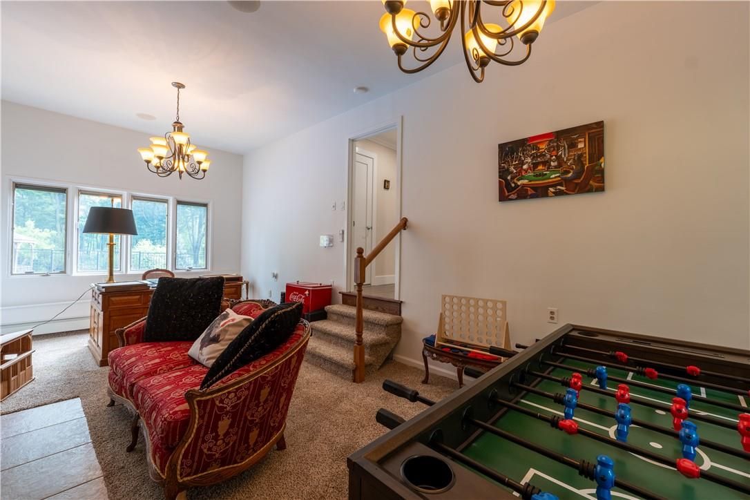 Billiard Table, Chandelier, Game Room, Interior