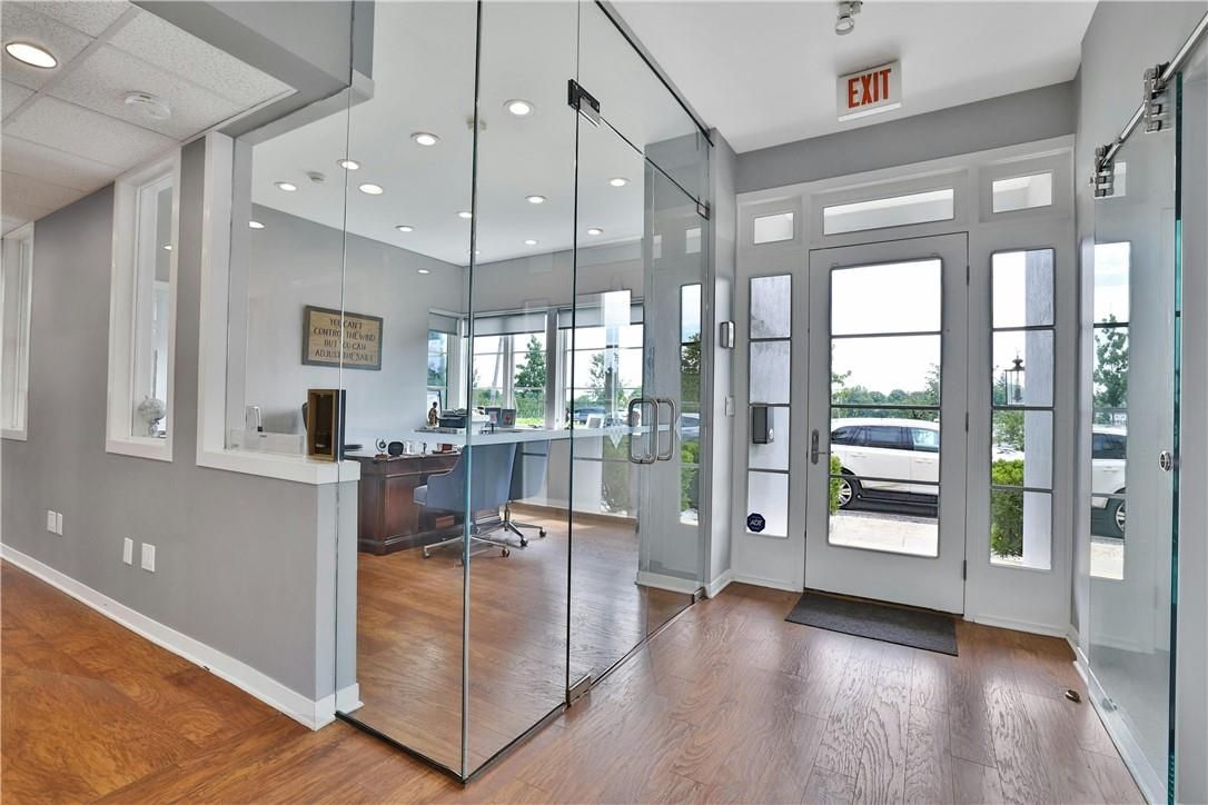 Home Office, Interior, Pendant Lights, Recessed Lighting, Wood Texture Flooring