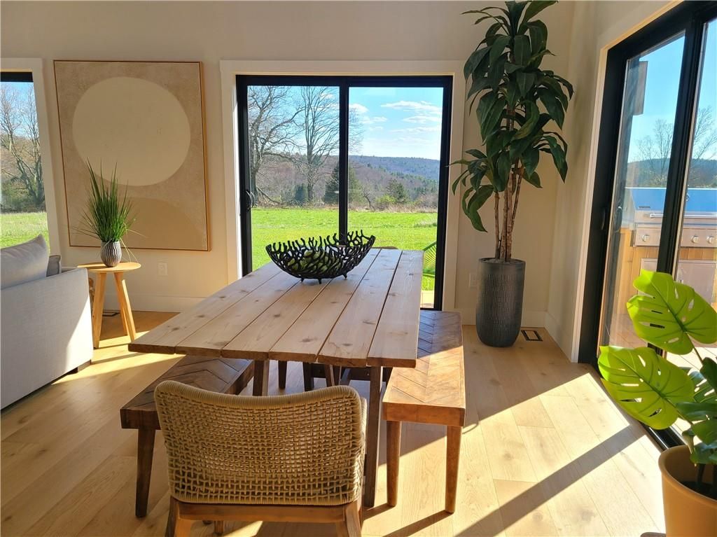 Dining room, Interior, Wood Texture Flooring