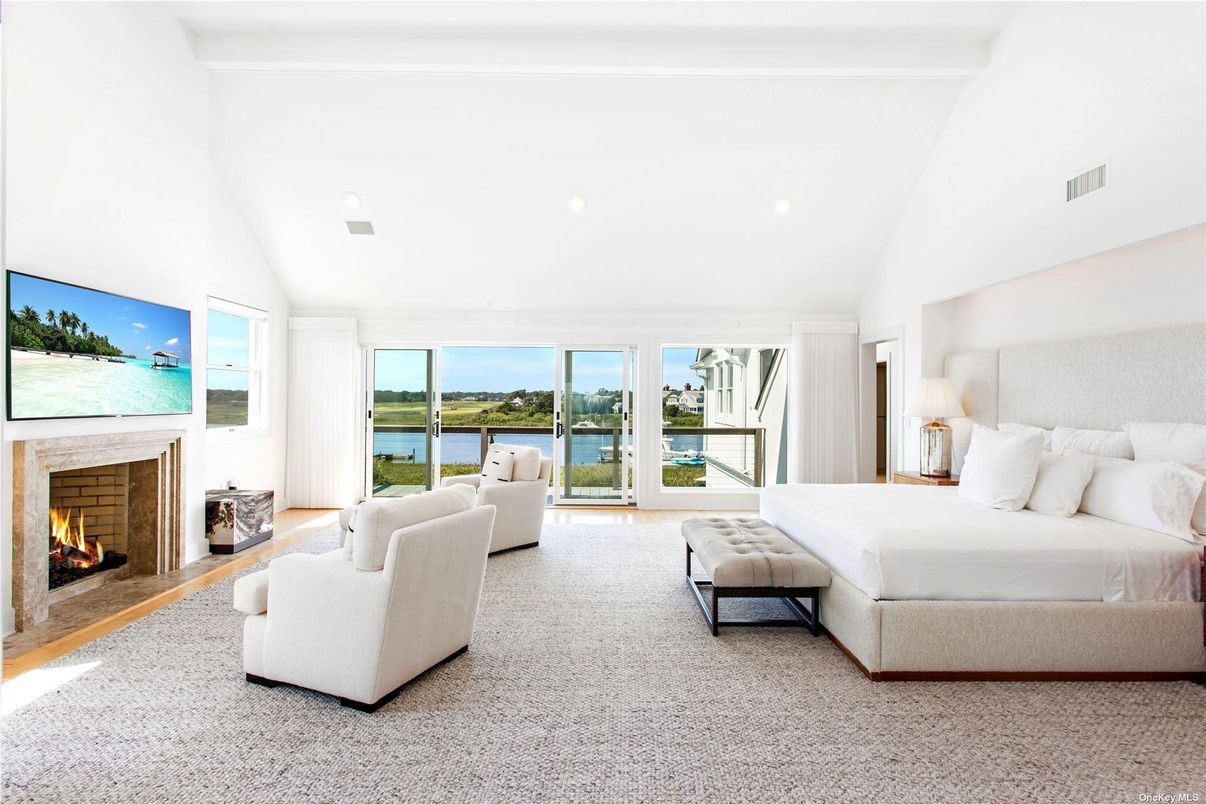 Bedroom, Fireplace, Interior, Water