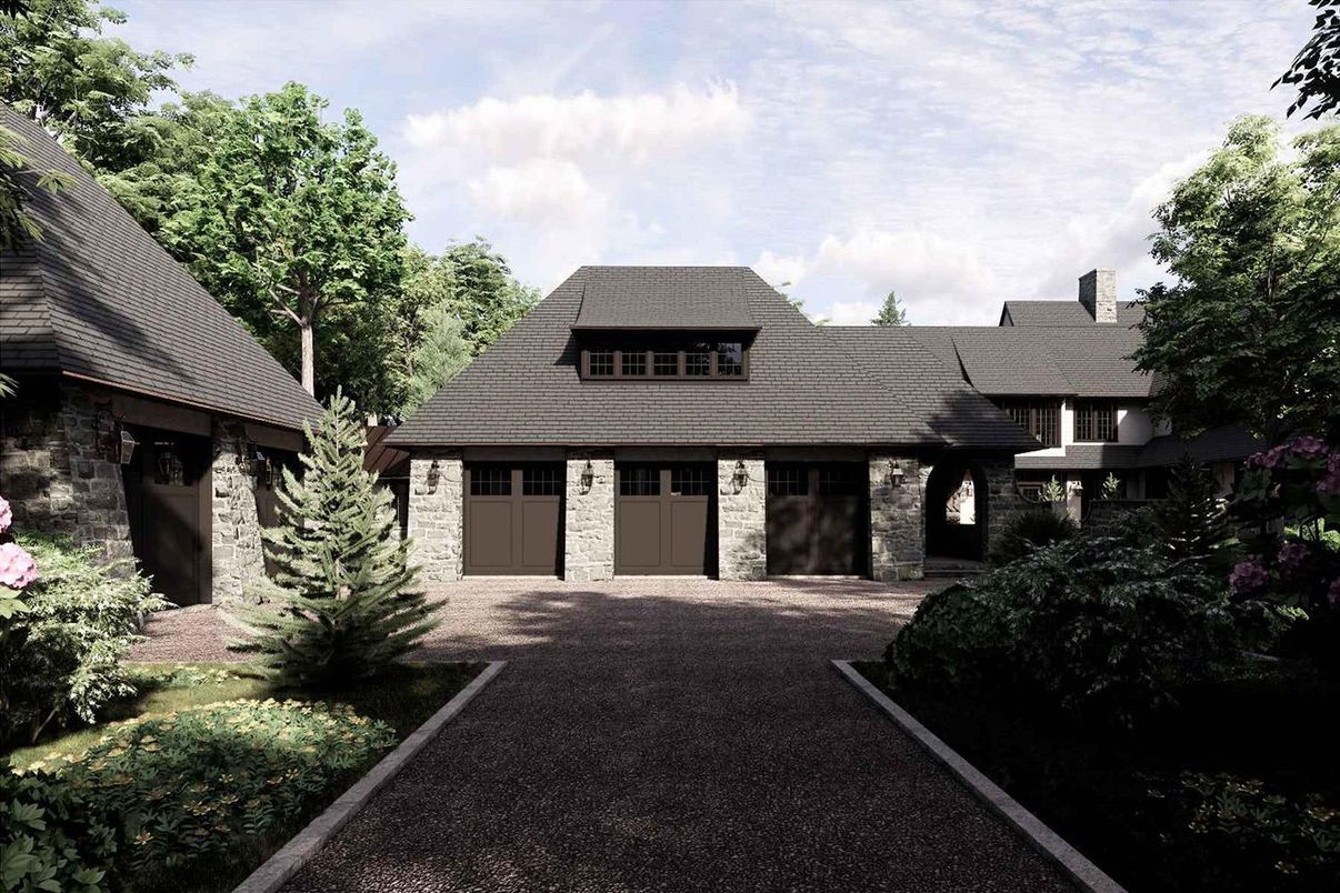 Attached, Exterior, Facade, Brick Facade, Cape Cod