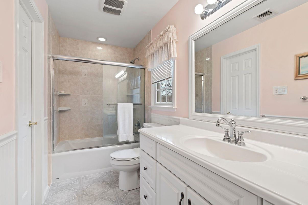 Bathroom, Glass Shower, Interior, Marble, Recessed Lighting