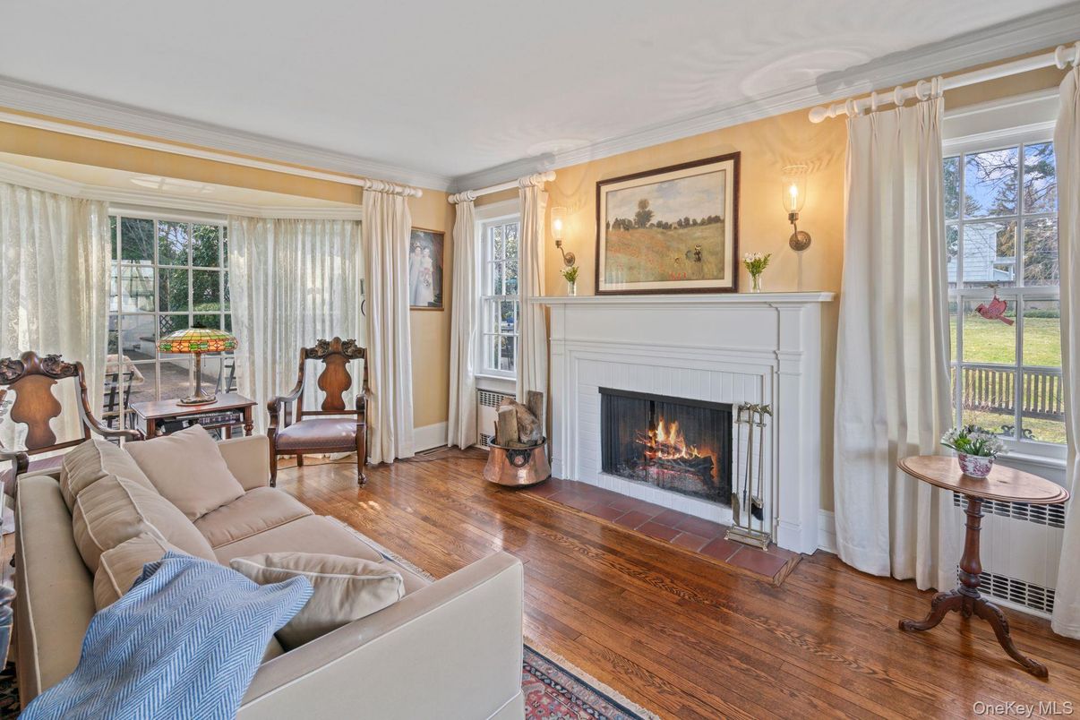 Dining room, Fireplace, Interior, Living room, Wood Texture Flooring