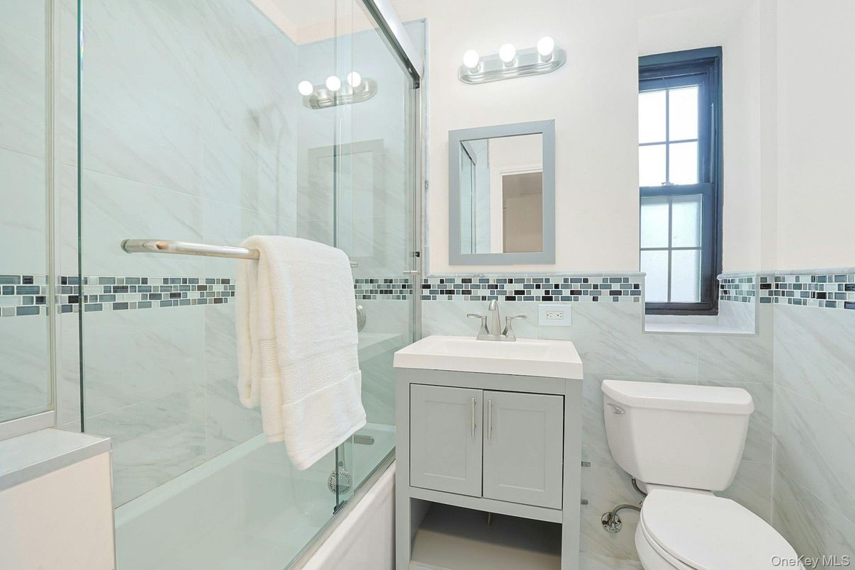 Bathroom, Glass Shower, Interior, Marble Walls