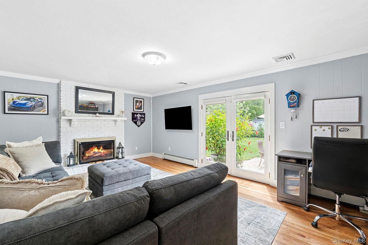 Fireplace, Interior, Living room, Wood Texture Flooring