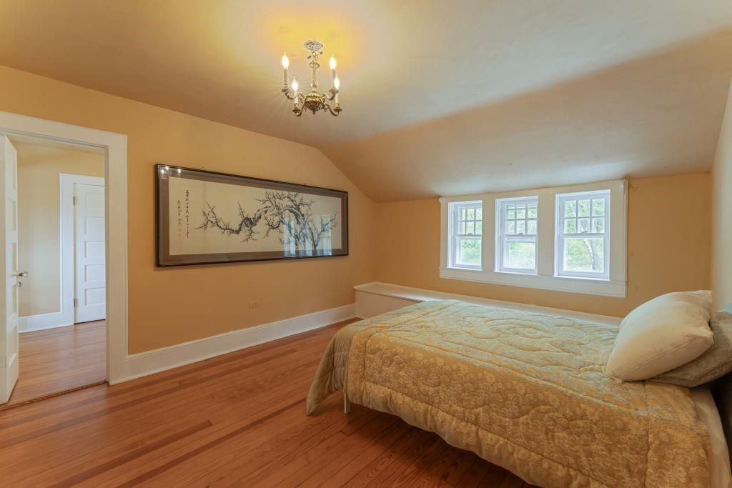 Bedroom, Chandelier, Interior, Wood Texture Flooring