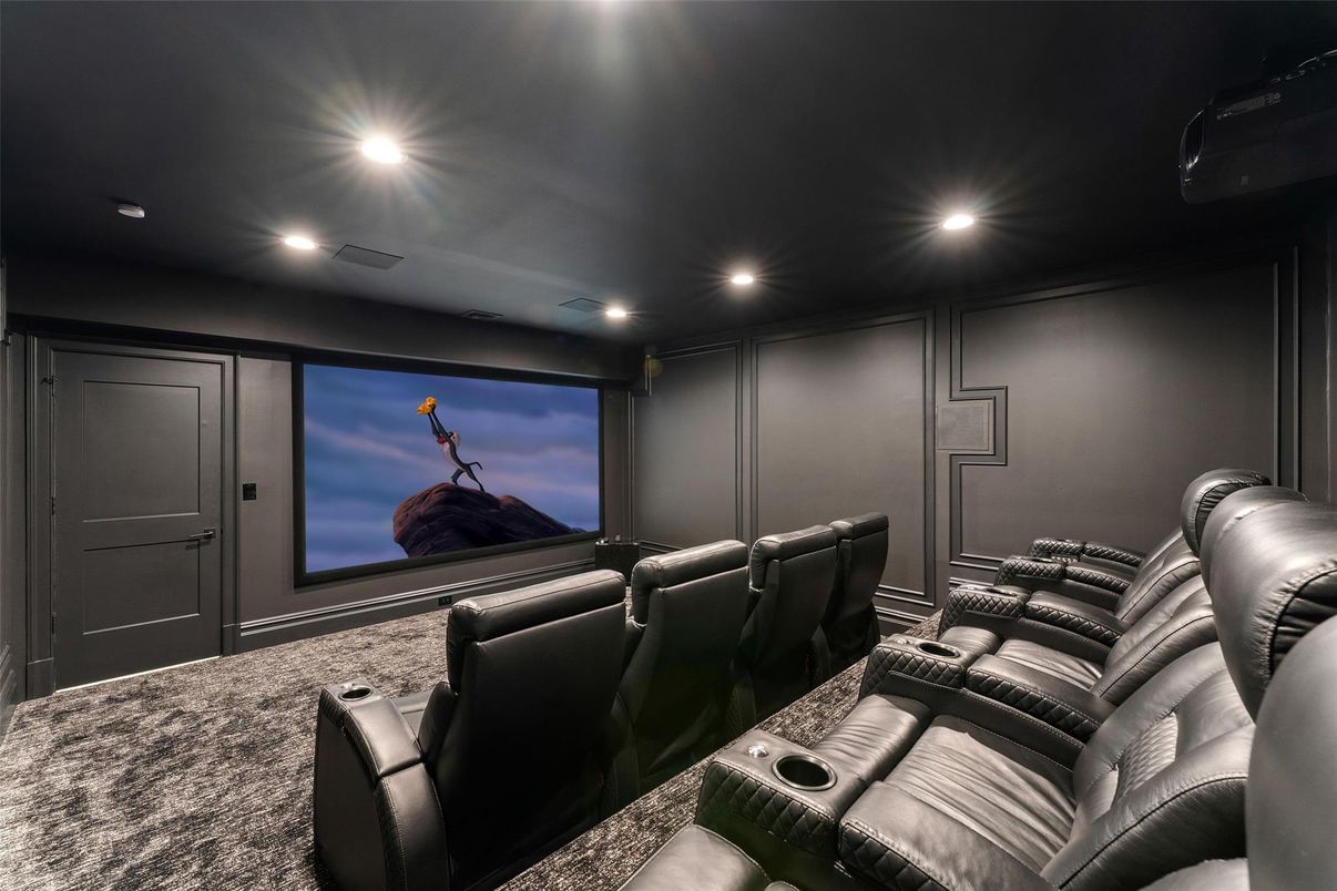 Home Theatre Room, Interior, Projection Screen, Recessed Lighting, Theatre Room