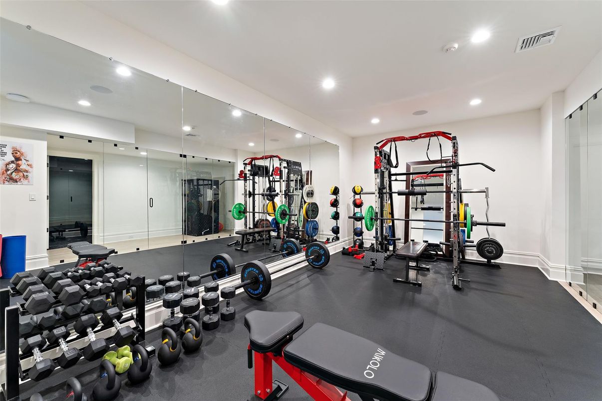 Fitness Equipment, Interior, Recessed Lighting