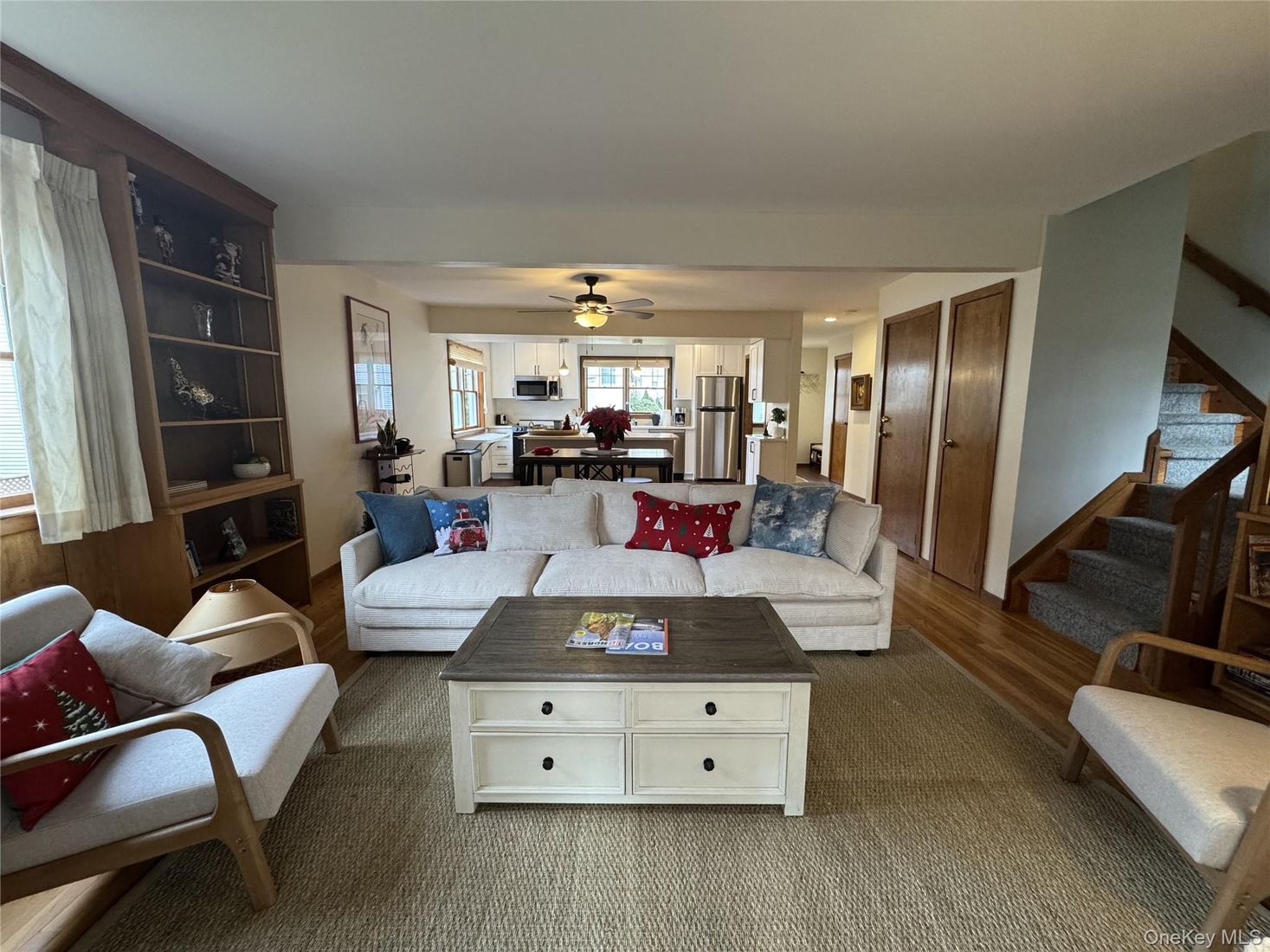 Interior, Kitchen, Living room, Stainless Steel Appliances, Wood Texture Flooring