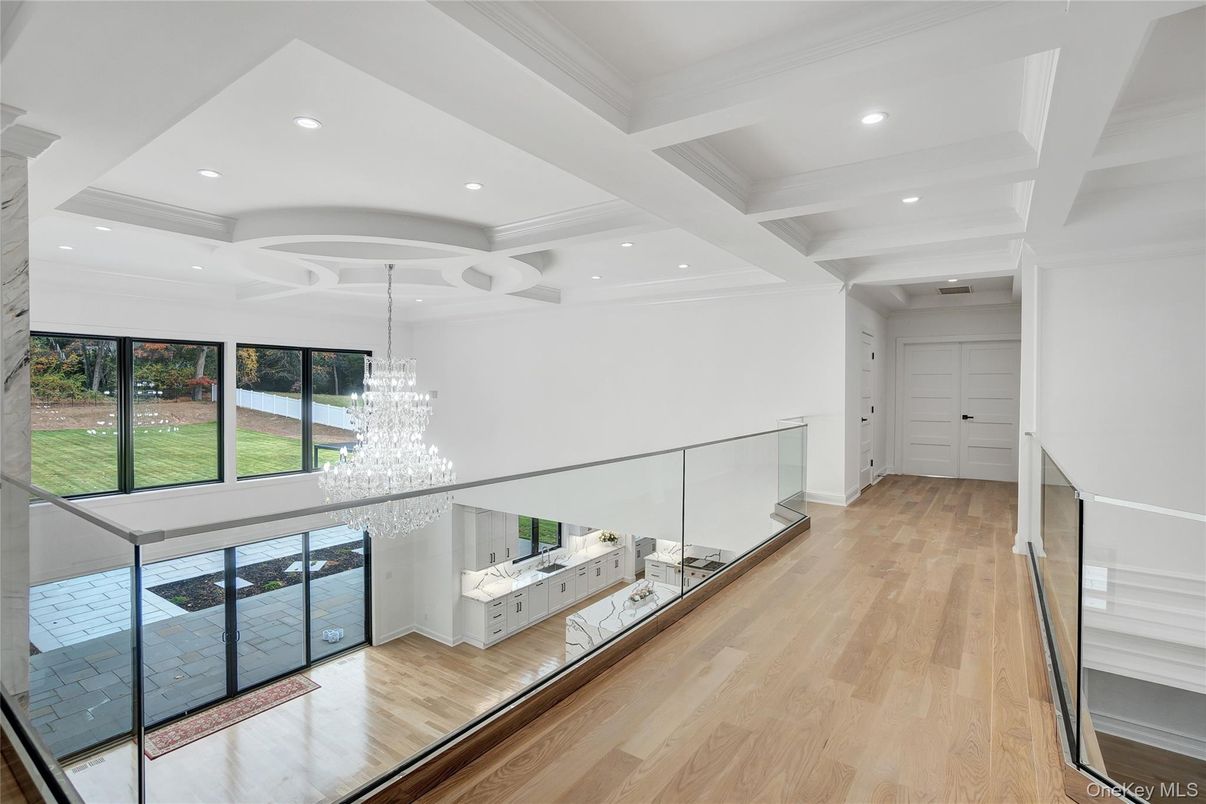 Chandelier, Interior, Recessed Lighting, Wood Texture Flooring