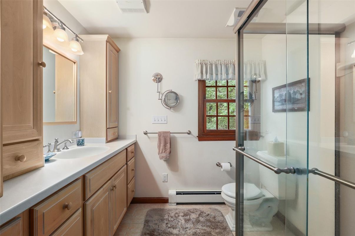 Bathroom, Dual Sink Vanities, Glass Shower, Interior