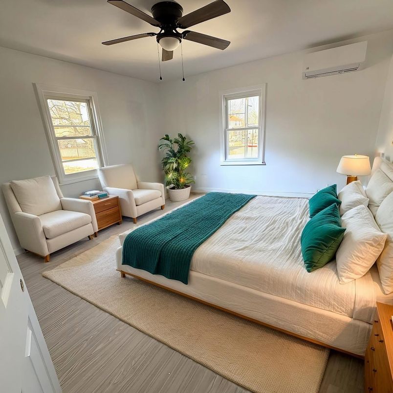 Bedroom, Interior, Wood Texture Flooring