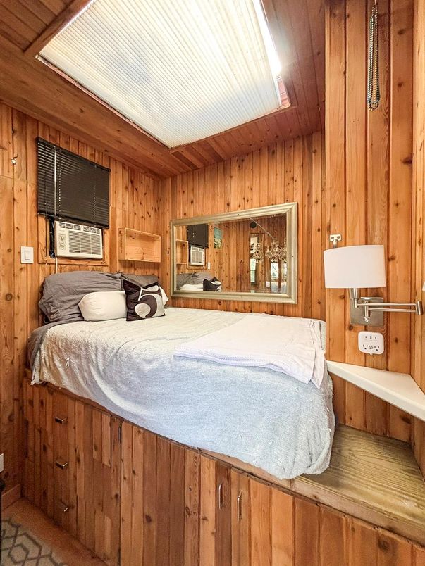 Bedroom, Interior, Wooden Ceilings, Wooden Walls