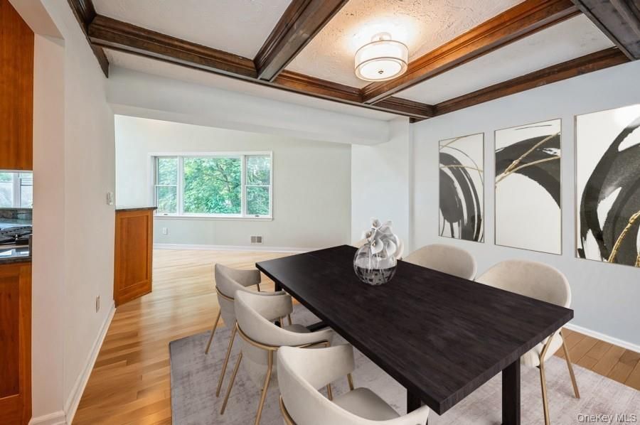 Dining room, Interior, Wooden Beams, Wood Texture Flooring